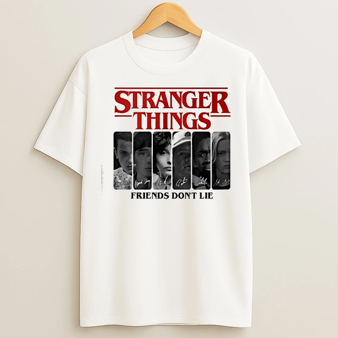 Classic Stranger Things Friends Dont Lie Signature T Shirts
