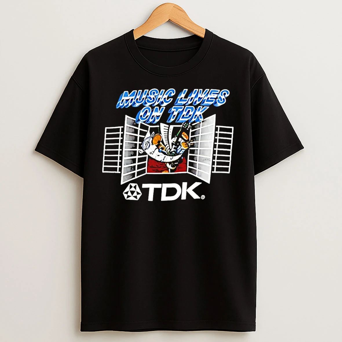 Classic Stranger Things Harbour Jim Hopper Music Lives On Tdk T Shirts
