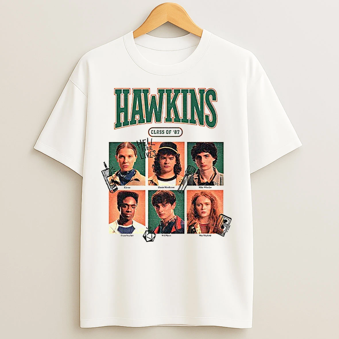 Classic Stranger Things Hawkins Class Of 87 T Shirts