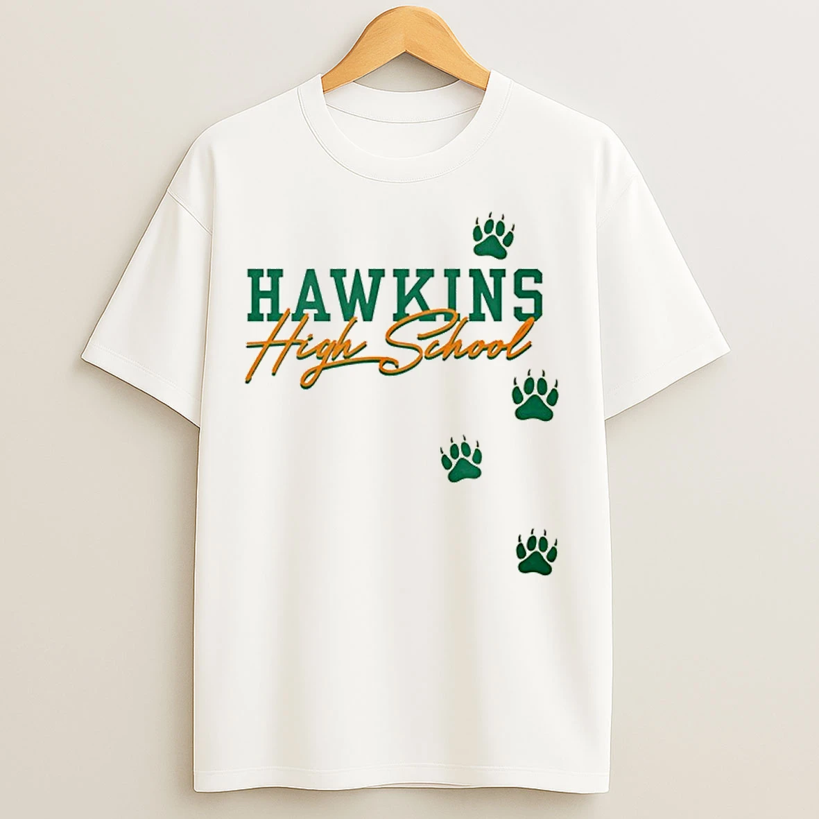 Classic Stranger Things Hawkins High School Tigers Both Sides T Shirts