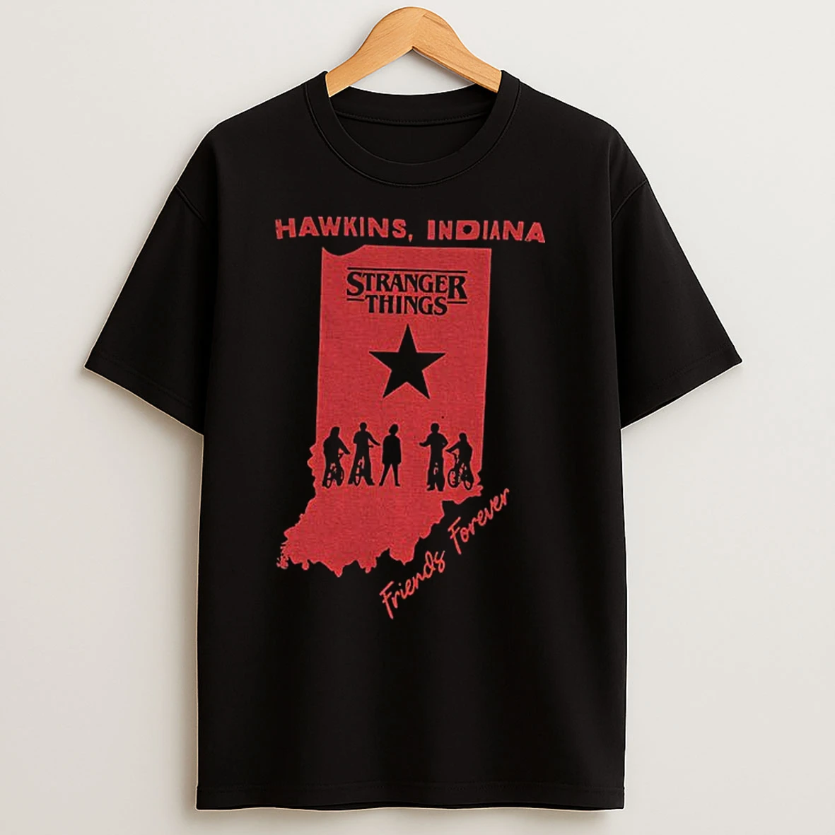 Classic Stranger Things Hawkins Indiana Friends Forever T Shirts