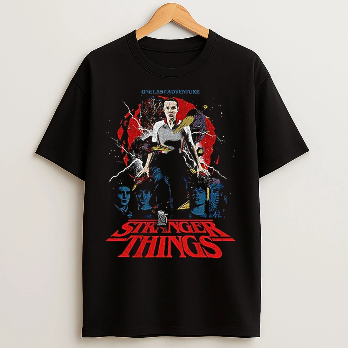Classic Stranger Things Rucking Fotten X Upside Down Pictures One Last Adventure T Shirts