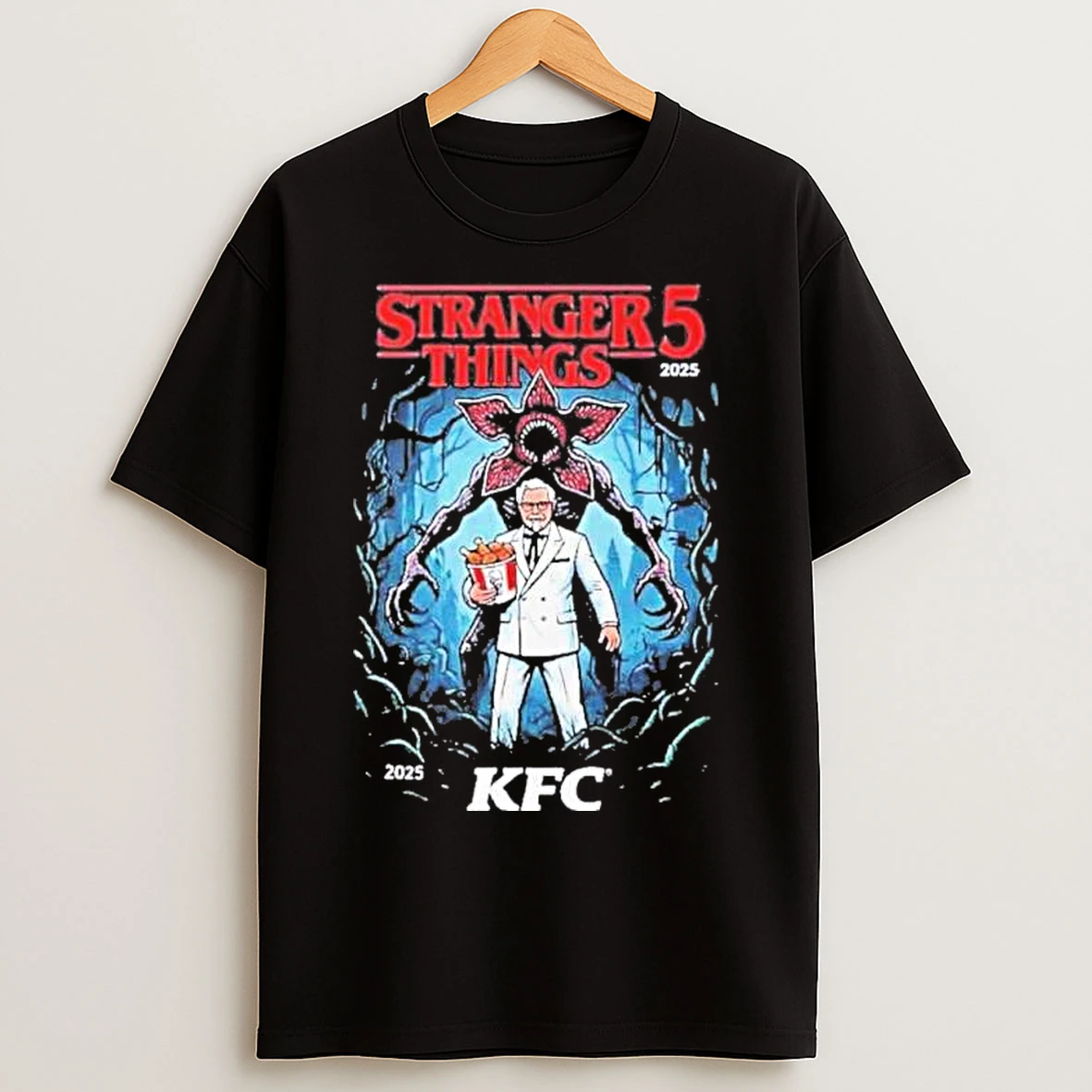 Classic Stranger Things Season 5 X Kfc Demogorgon T Shirts