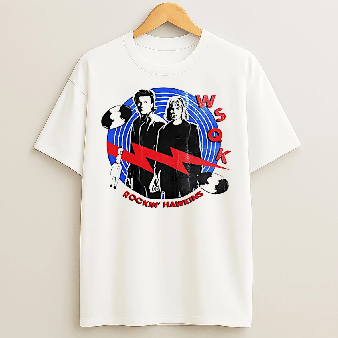 Classic Stranger Things Wsqk Rockin Hawkins T Shirts