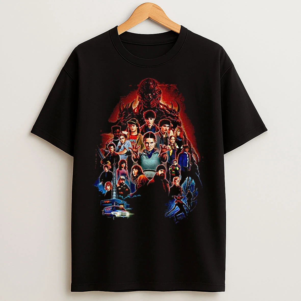 Classic Stranger Things Characters Monster From Upside Down T Shirts