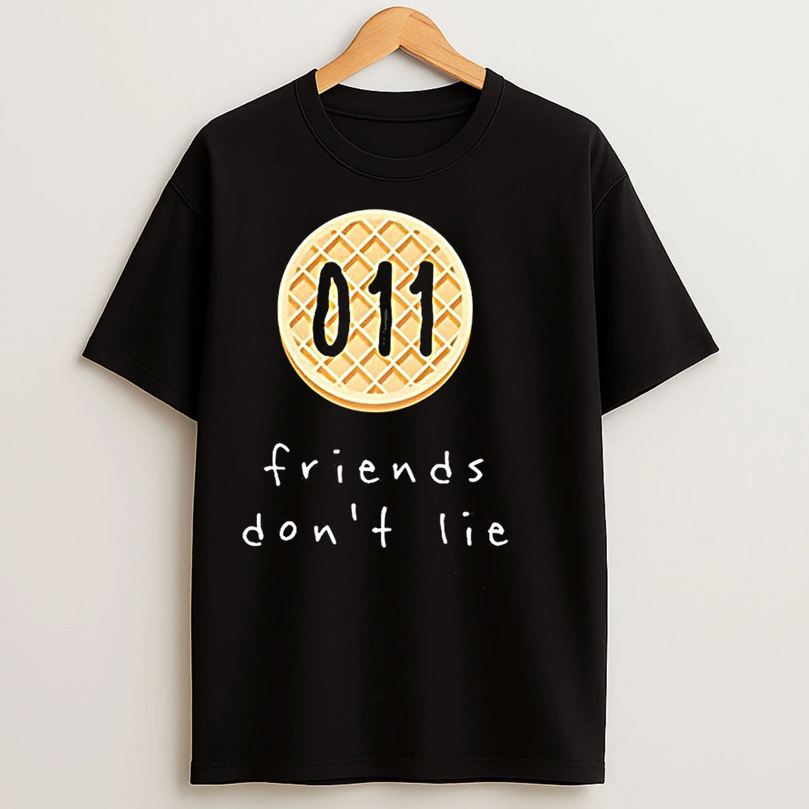 Classic Stranger Things Friends Dont Lie Waffle 001 T Shirts