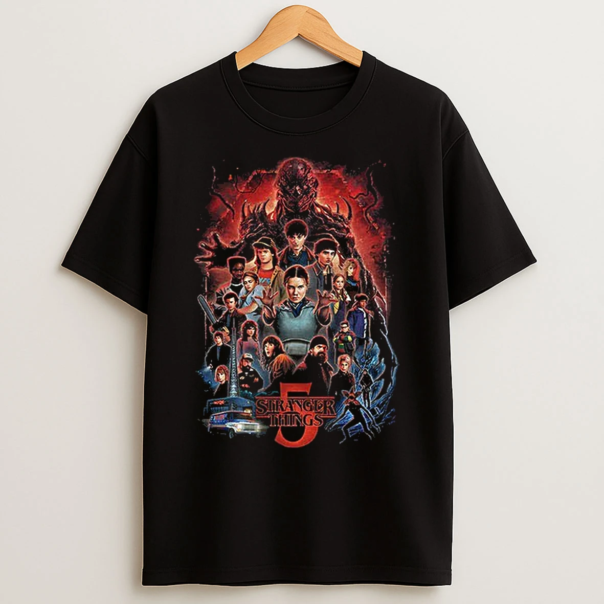 Classic Stranger Things X Kyle Lambert Season 5 Art T Shirts