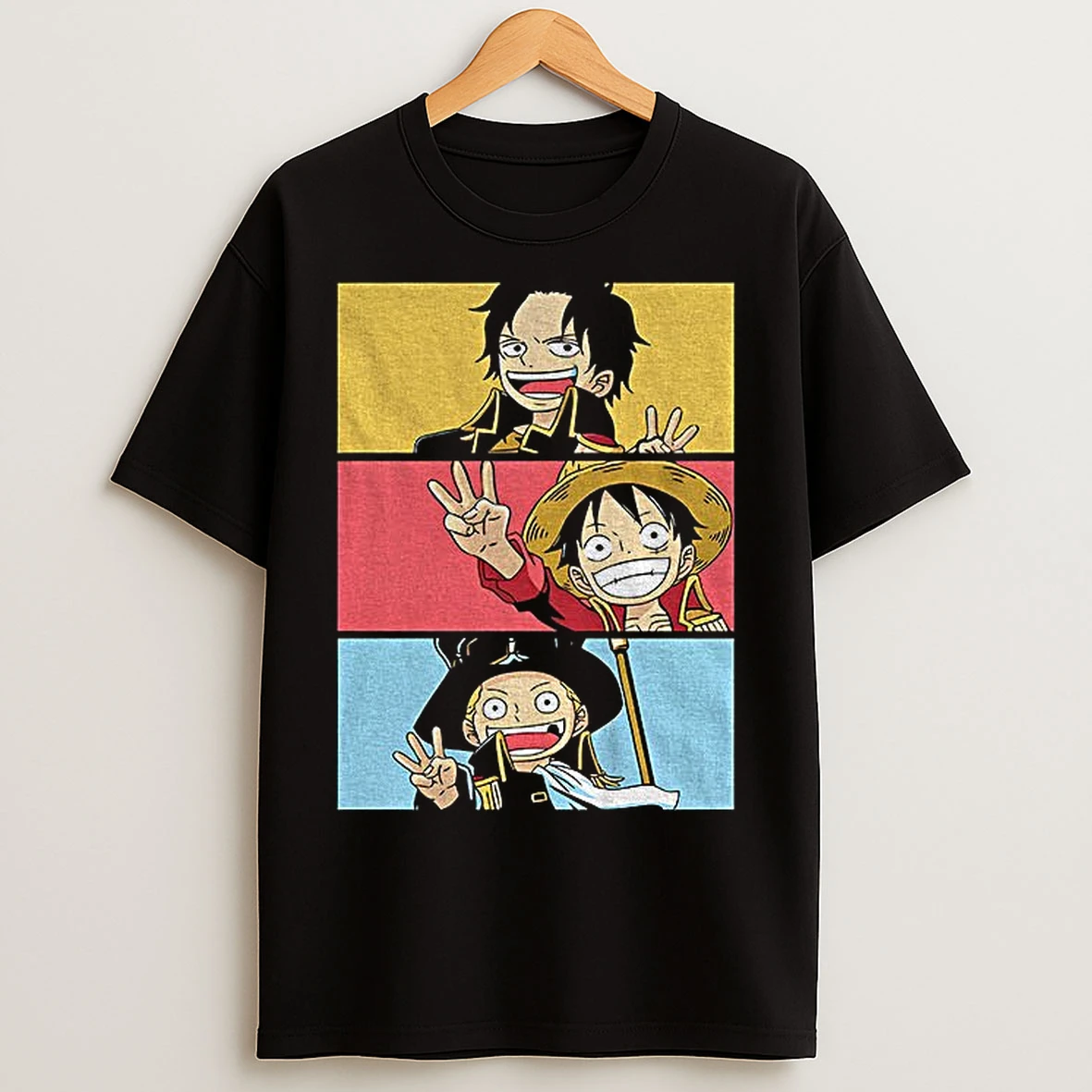 Classic Straw Hat Pirates Manga Brothers Mugiwara Japanese T Shirts