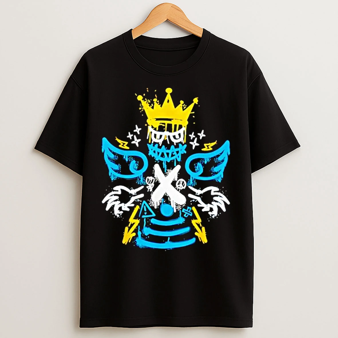 Classic Streetwear Retro Gamma Blue Matching T Shirts