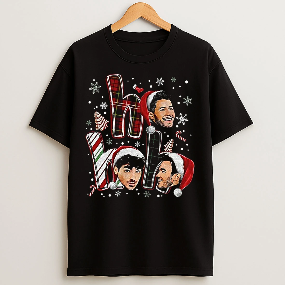Classic Style Jonas Brothers Concert Christmas Ho Ho Ho T Shirts
