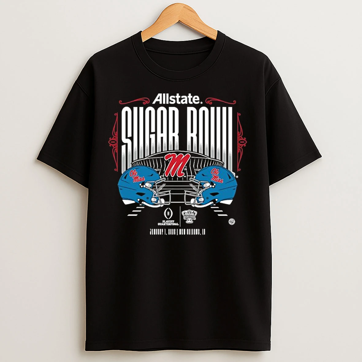 Classic Sugar Bowl Ole Miss Rebels Head To Head T Shirts