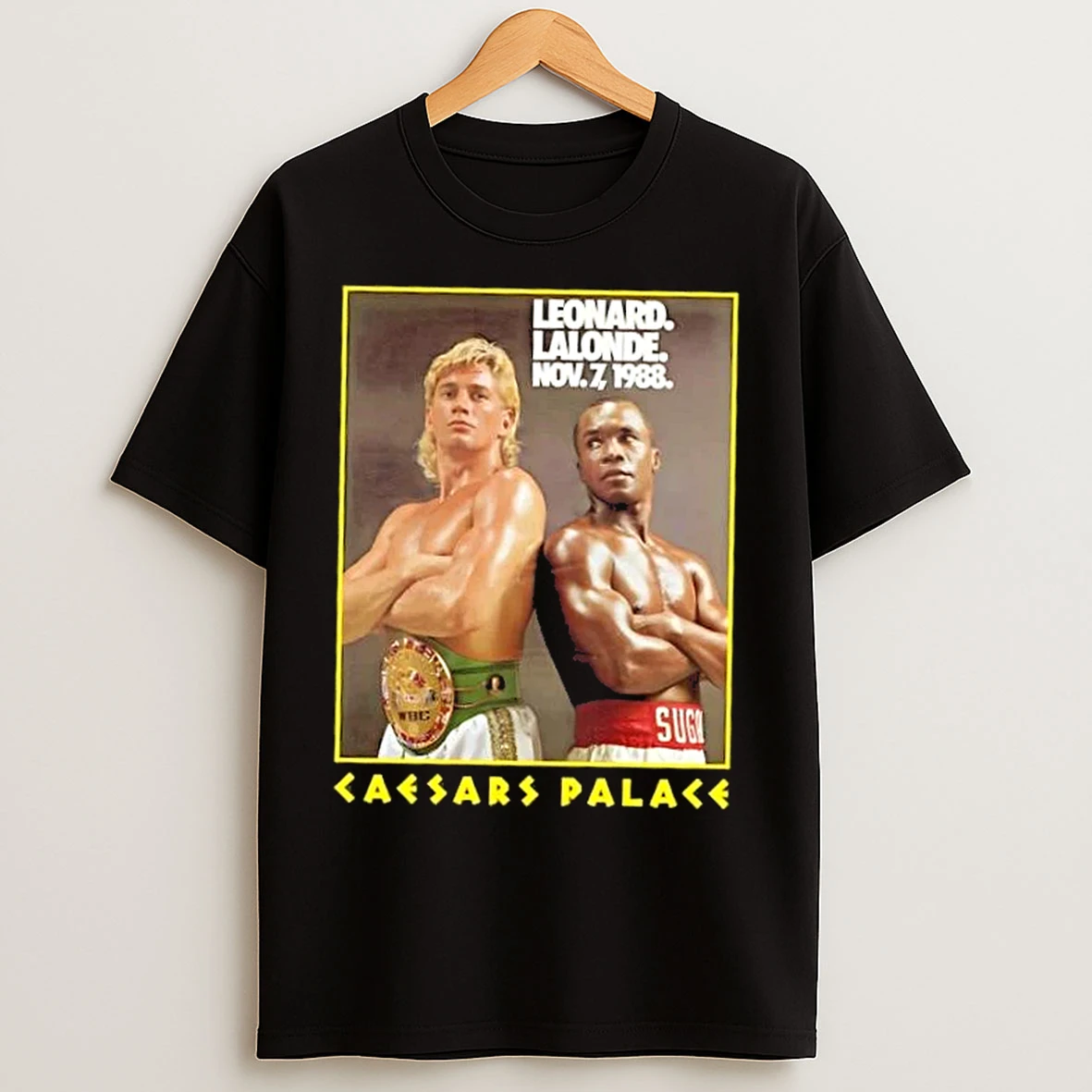 Classic Sugar Ray Leonard Lalonde Nov 7 1988 Caesars Palace T Shirts