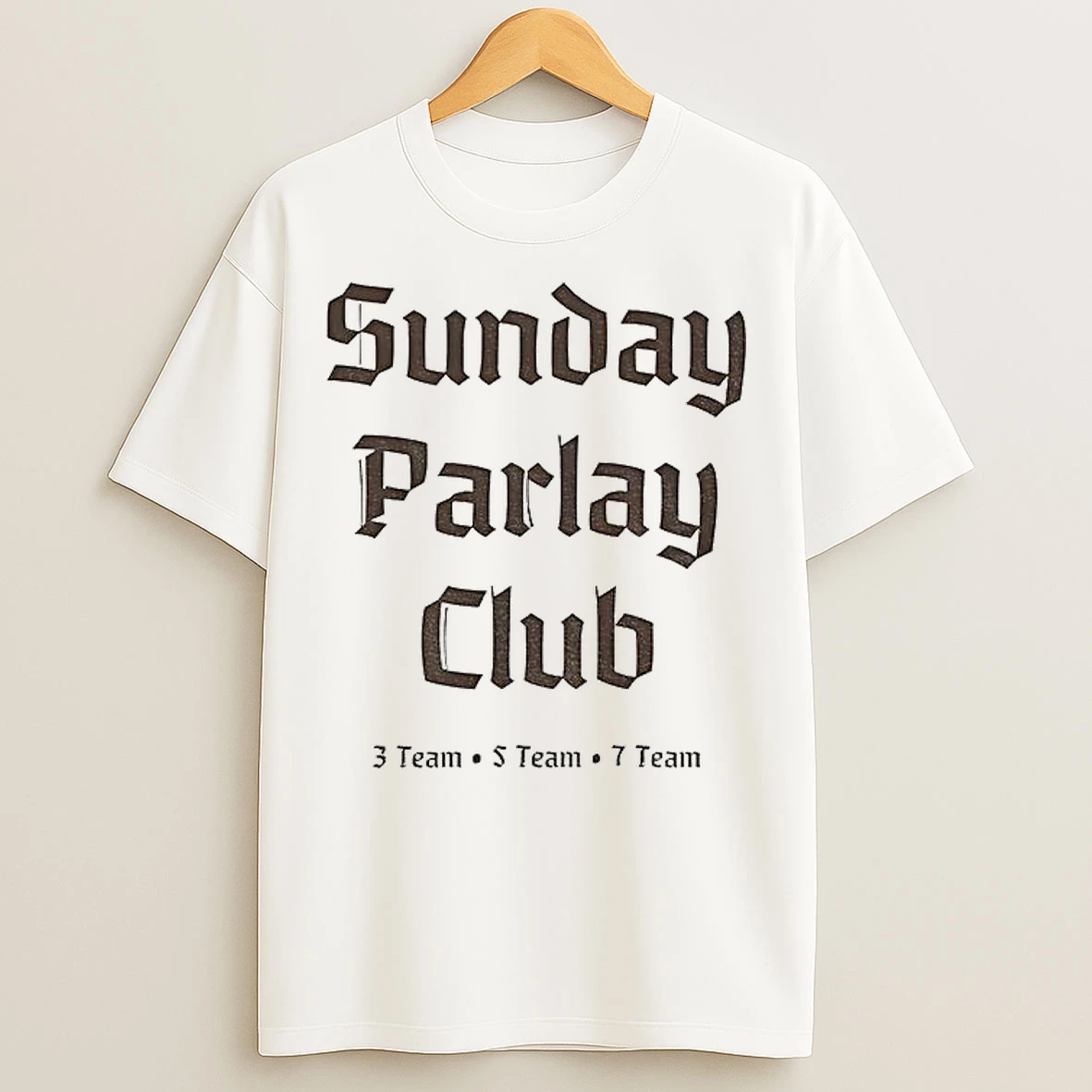 Classic Sunday Parlay Club Sports Betting Typography T Shirts