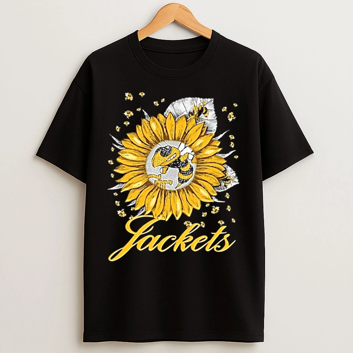 Classic Sunflower X Georgia Tech Yellow Jackets Football Logo T Shirts