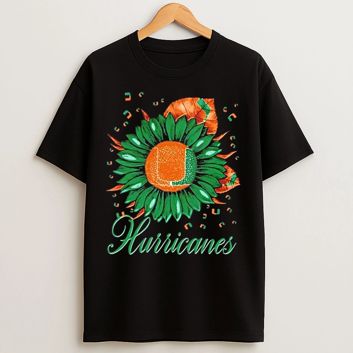Classic Sunflower X Miami Hurricanes Herd Football Logo T Shirts