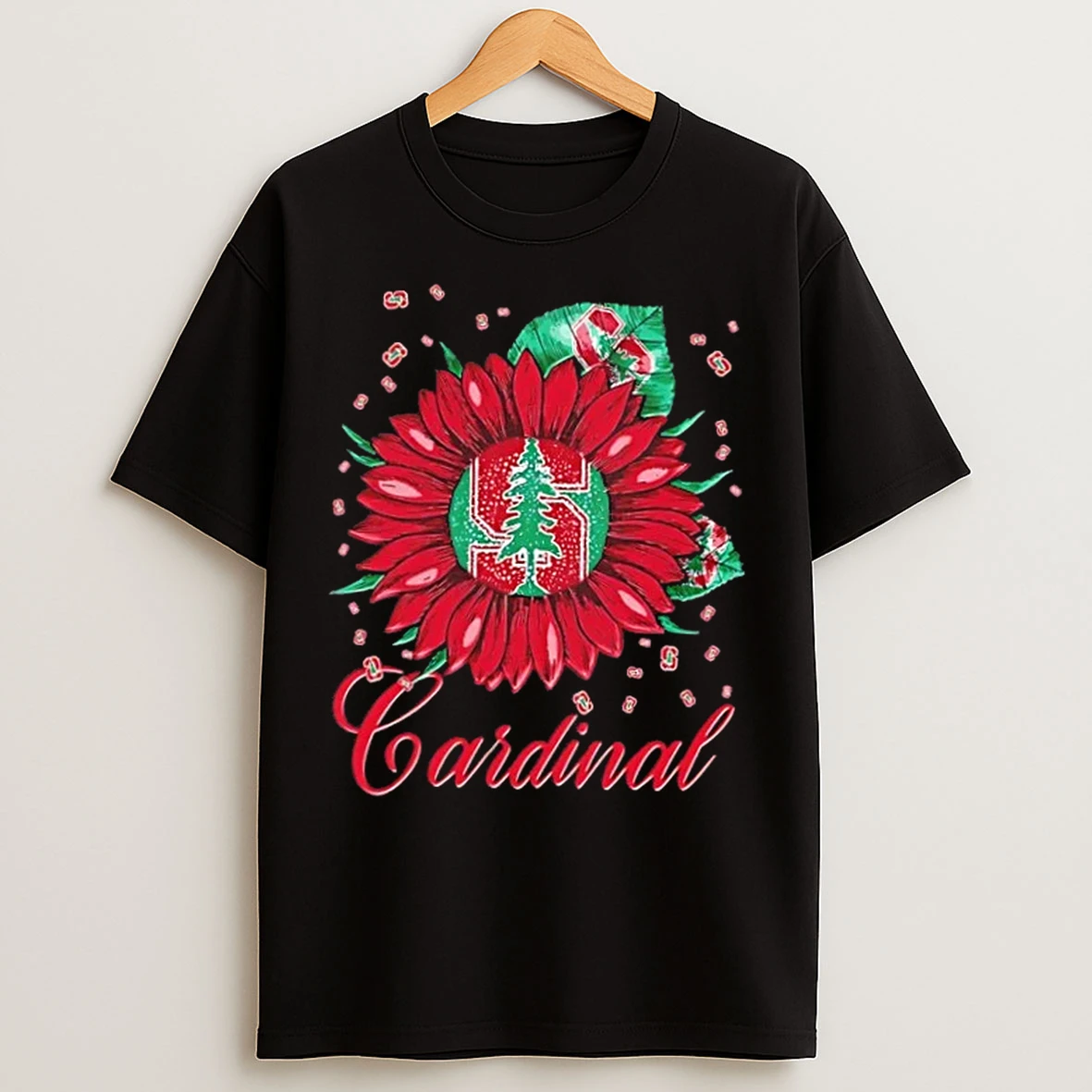 Classic Sunflower X Stanford Cardinal Football Logo T Shirts