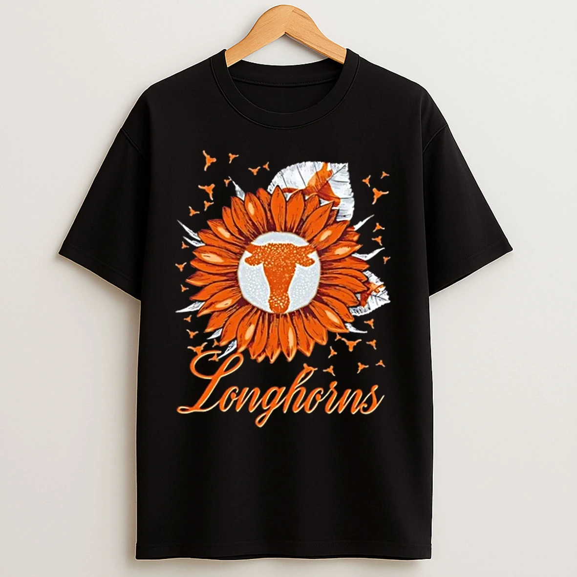 Classic Sunflower X Texas Longhorns Football Logo T Shirts