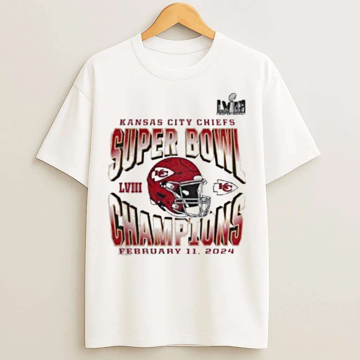 Classic Super Bowl Lviii 2024 Champions Kansas City Chiefs Vintage T Shirts