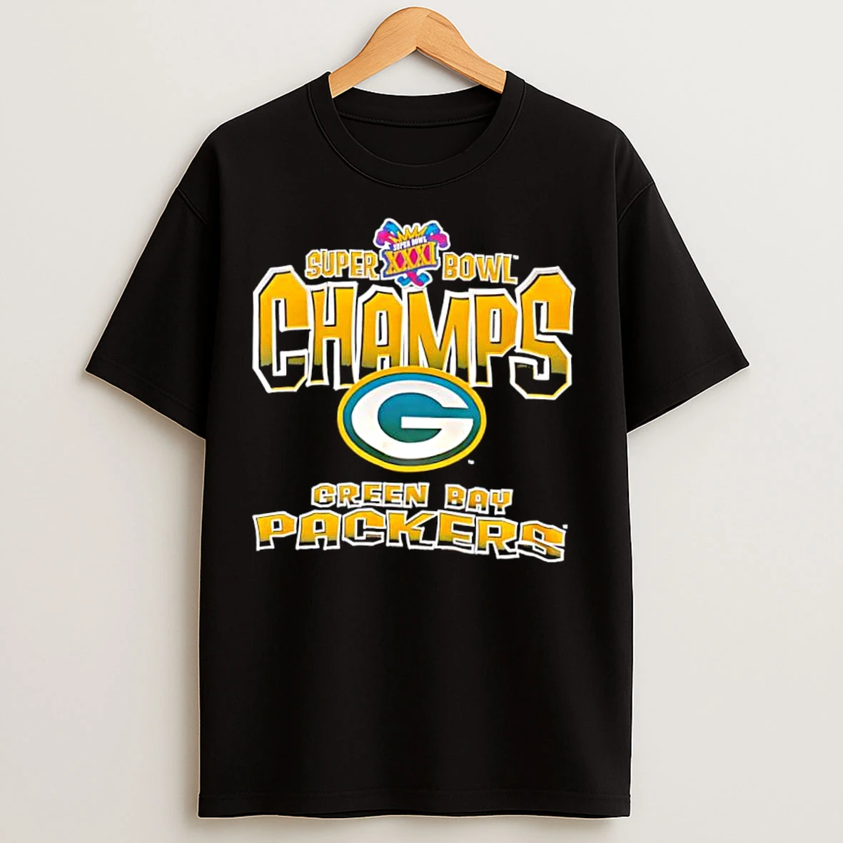 Classic Super Bowl Xxxi Green Bay Packers Champs T Shirts