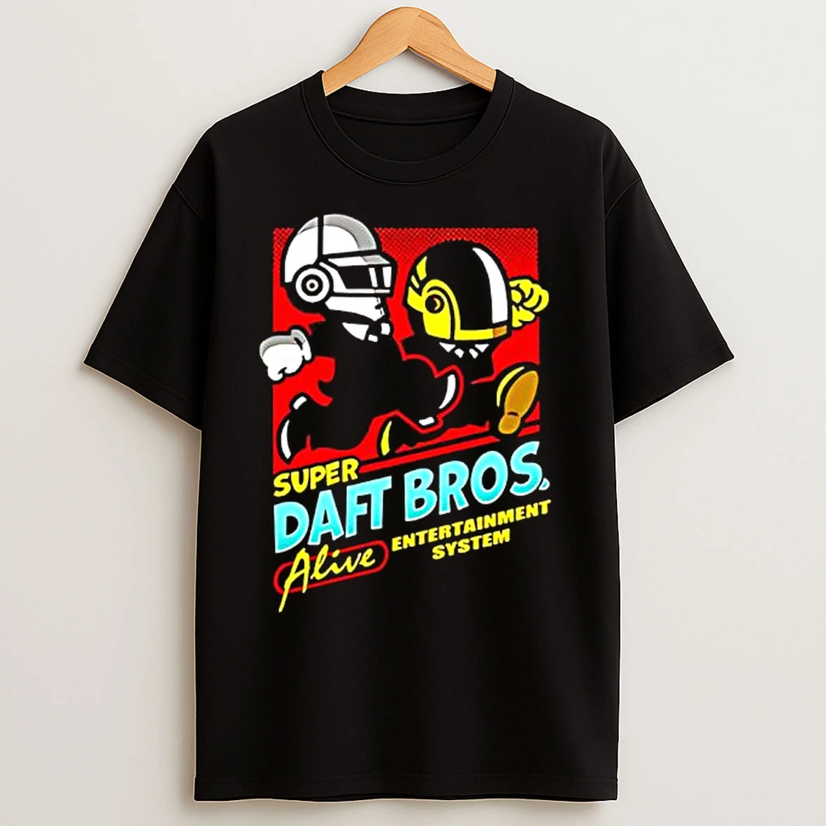 Classic Super Daft Bros Parody Alive Entertainment System T Shirts