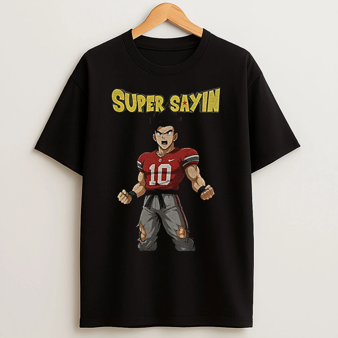 Classic Super Sayin Ohio State Buckeyes 10 Julian Sayin Dragon Ball Z Style T Shirts