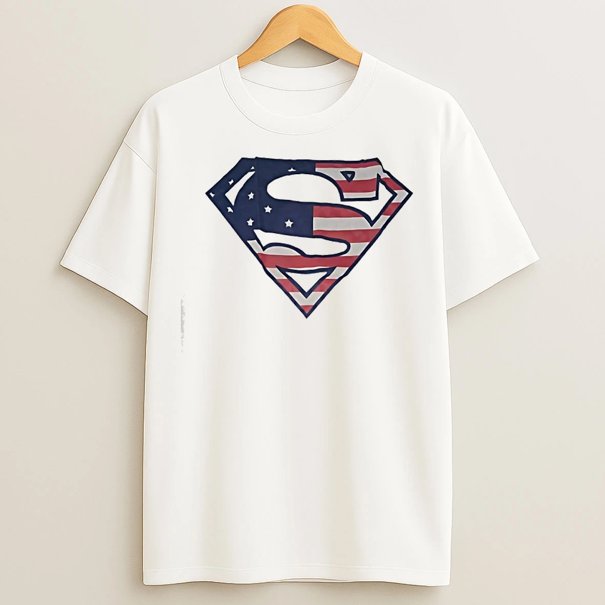 Classic Superman Logo X America Flag T Shirts
