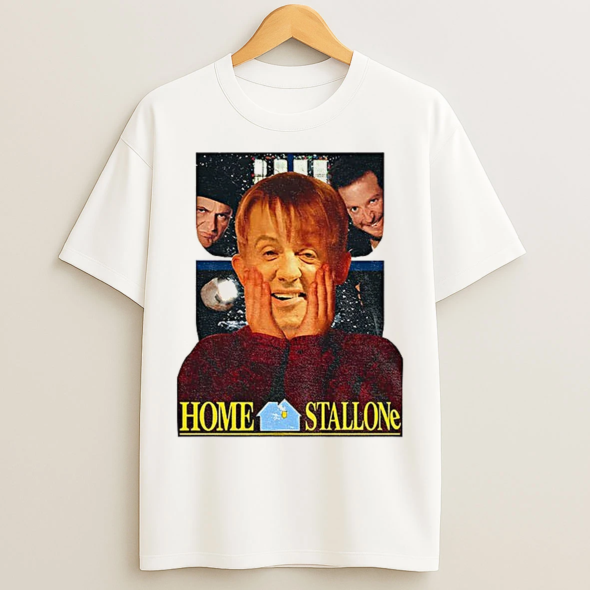 Classic Sylvester Stallone X Kevin Mccallister Home Alone Merry Christmas T Shirts