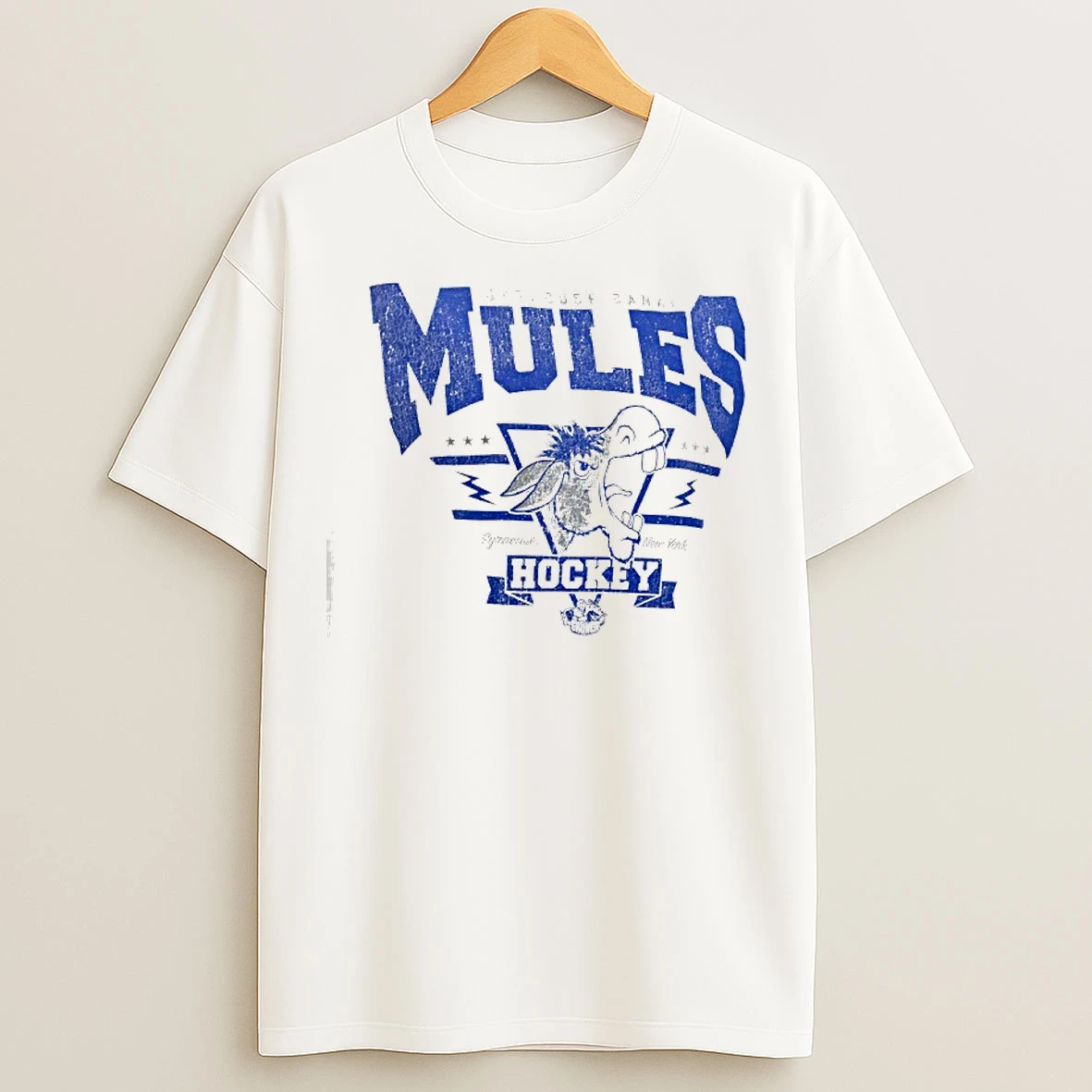 Classic Syracuse Crunch Canal Mules Throwback T Shirts