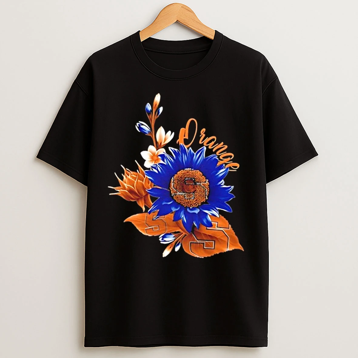 Classic Syracuse Orange Football X Sunflower Floral T Shirts