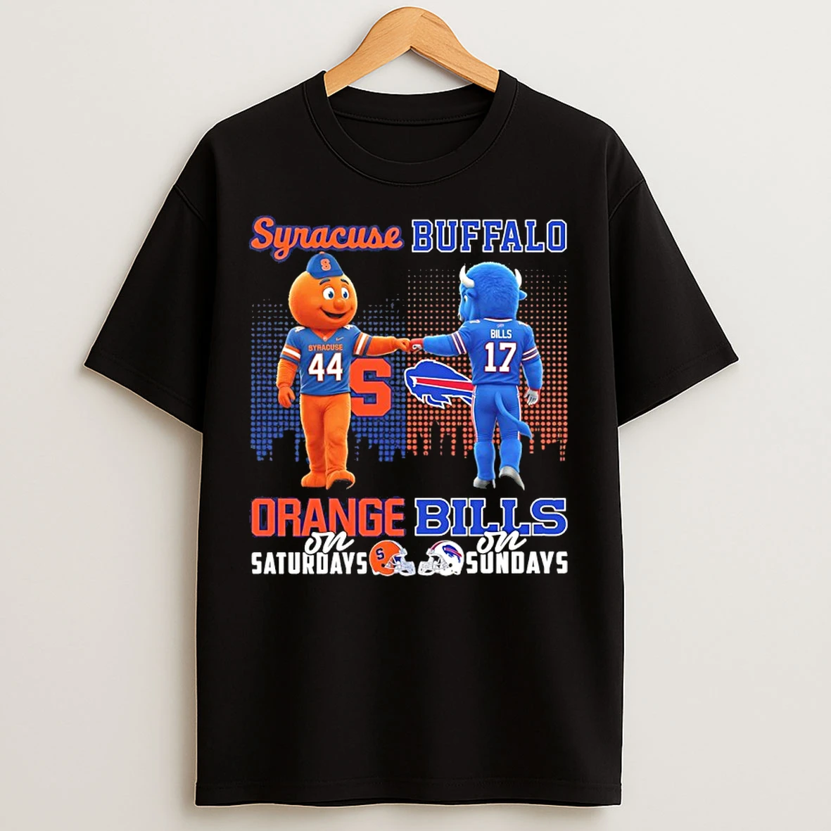 Classic Syracuse Orange On Saturday And Buffalo Bills On Sundays Mascot T Shirts