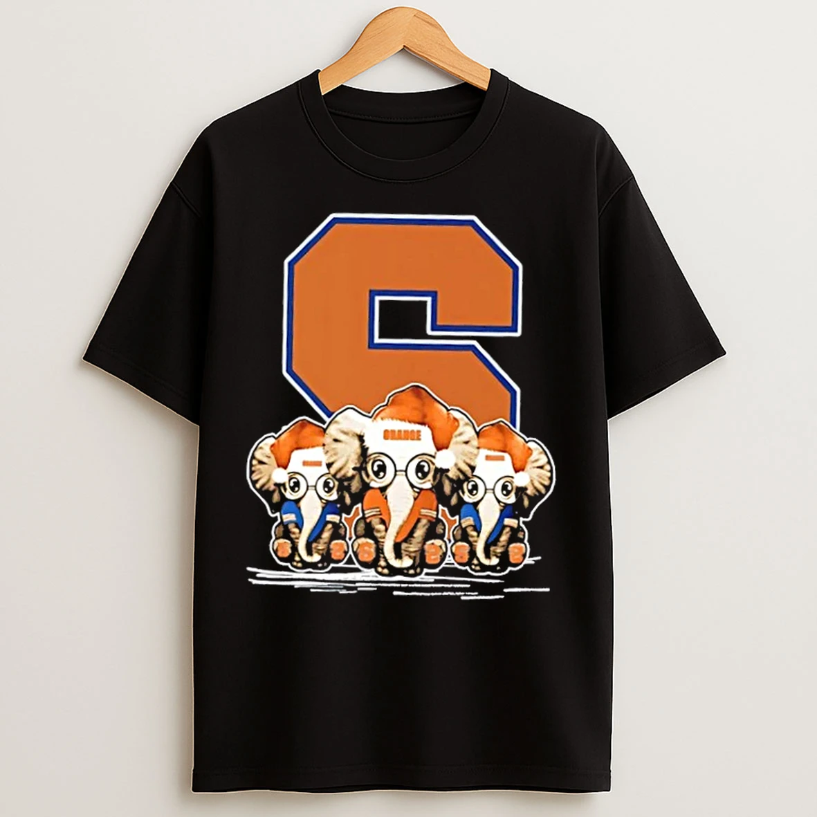 Classic Syracuse Orange X Elephants Santa Hat Merry Christmas T Shirts