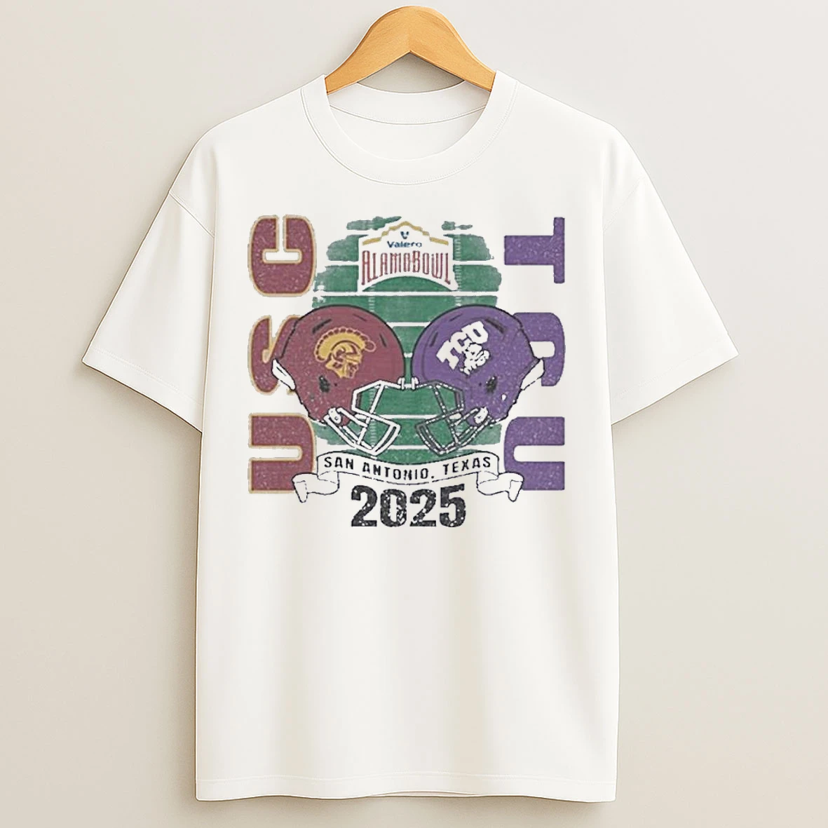 Classic Tcu Horned Frogs Vs Usc Trojans 2025 Alamo Bowl San Antonio Tx T Shirts
