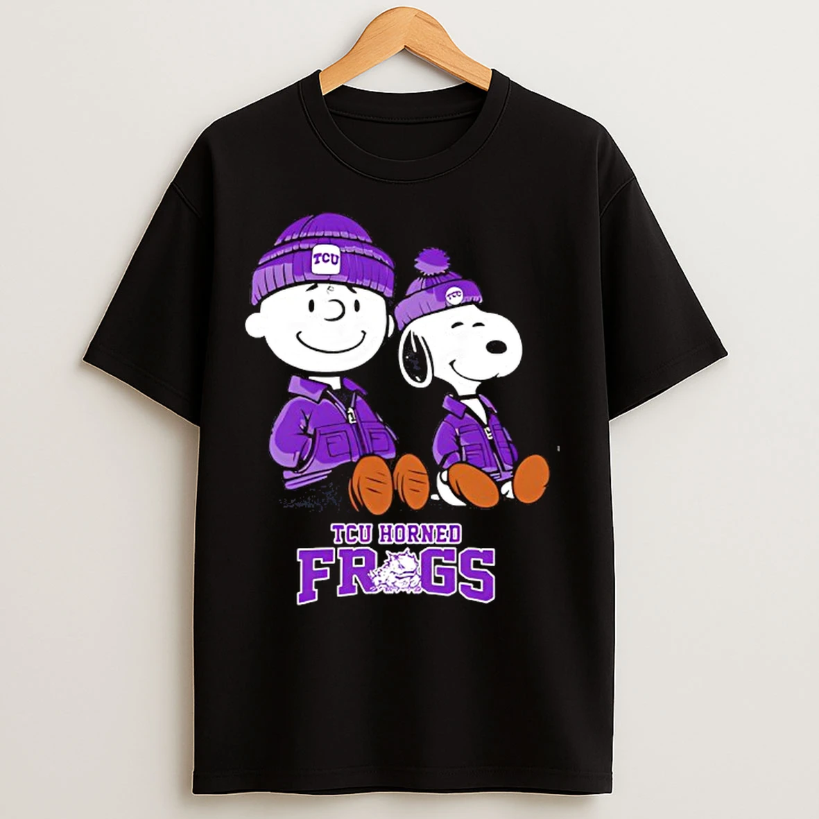 Classic Tcu Horned Frogs X Snoopy And Charlie Brown T Shirts