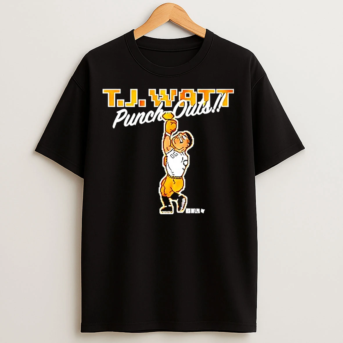 Classic Tj Watt Pittsburgh Charcoal Punch Outs Player T Shirts