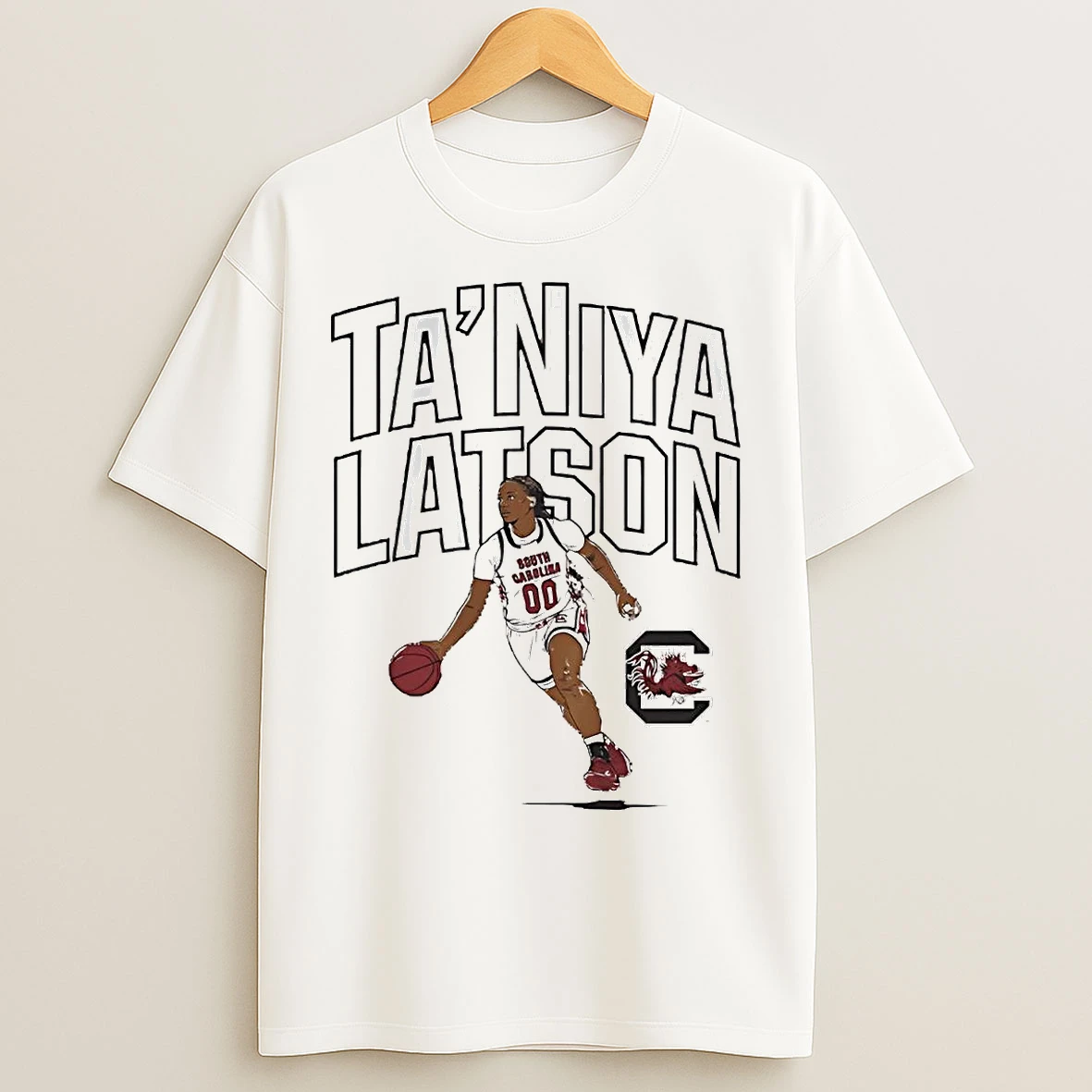 Classic Taniya Latson Dribble South Carolina Gamecocks T Shirts