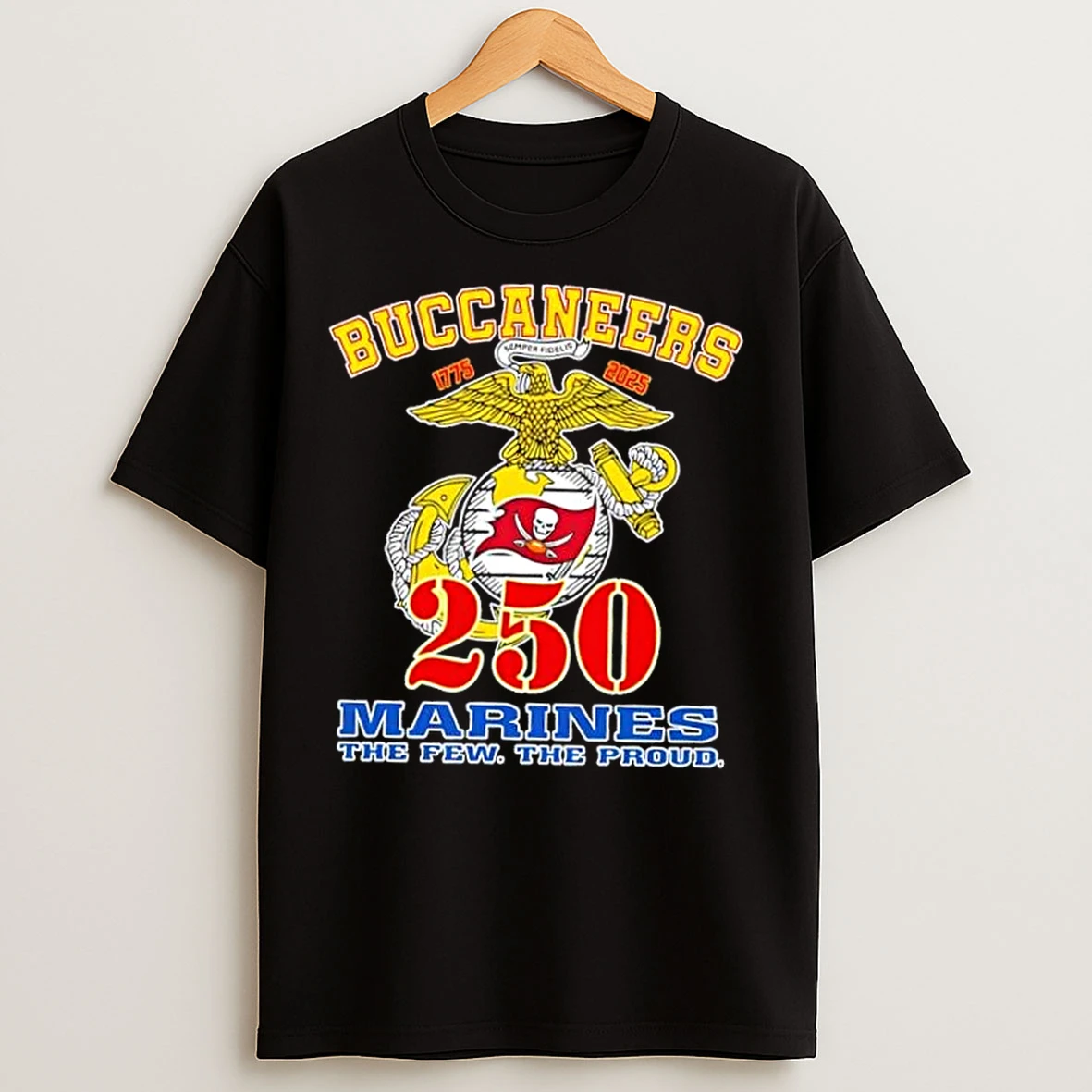 Classic Tampa Bay Buccaneers X U S M C 250th Birthday Celebration T Shirts