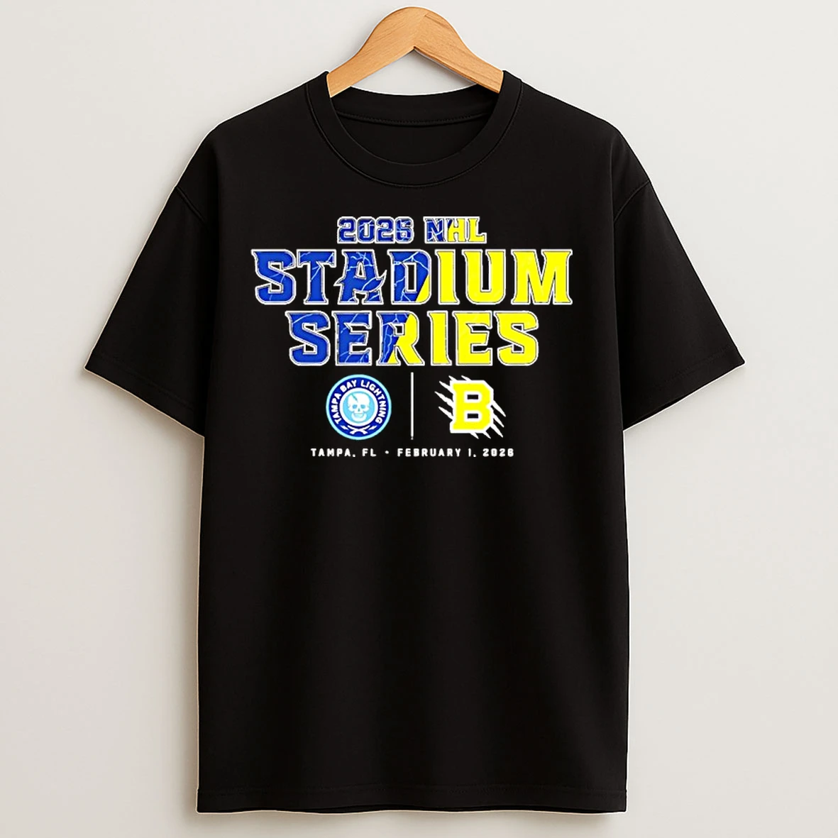 Classic Tampa Bay Lightning Vs Boston Bruins 2026 Stadium Series Match Up T Shirts