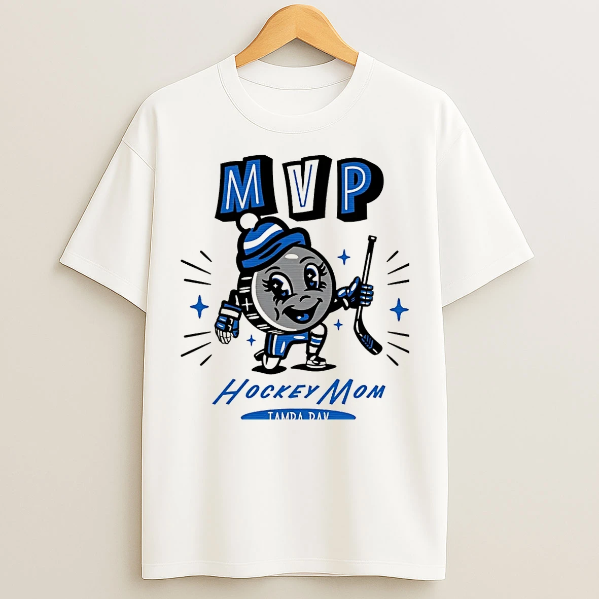 Classic Tampa Bay Hockey Mom Mvp 2025 Cartoon Christmas T Shirts