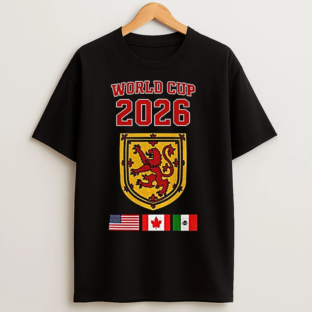 Classic Tartan Army World Cup 2026 Team Scotland Flag Crest T Shirts