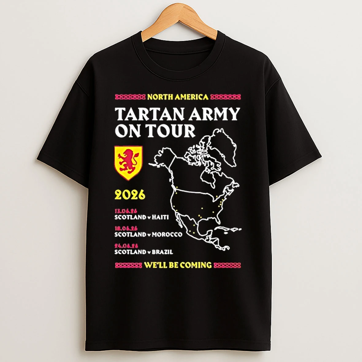 Classic Tartan Army On Tour 2026 Well Be Coming T Shirts