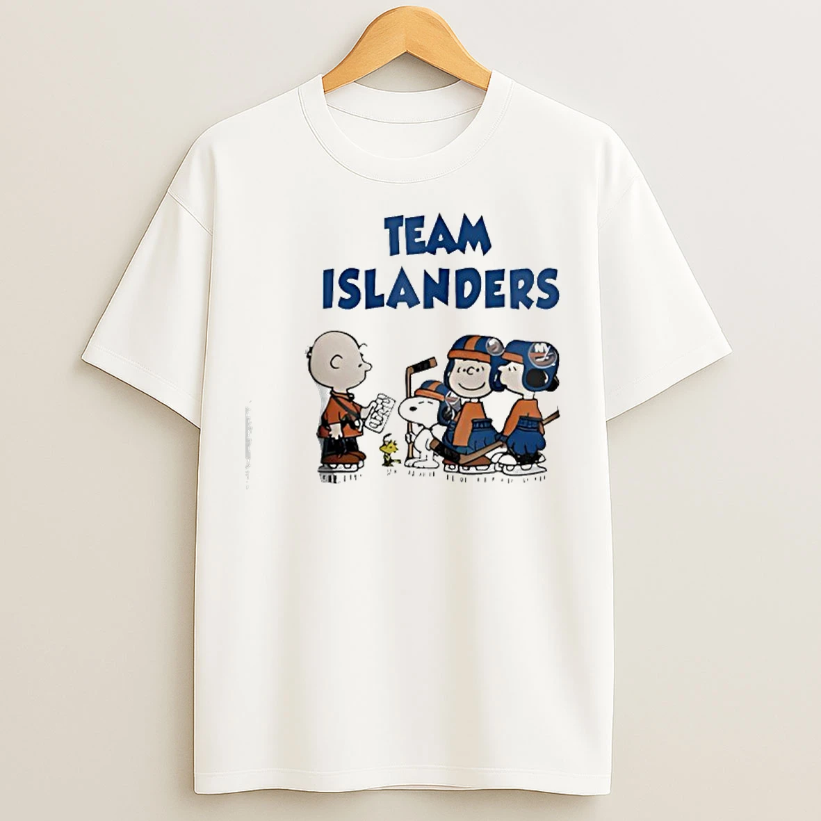 Classic Team New York Islanders Peanuts Hockey T Shirts