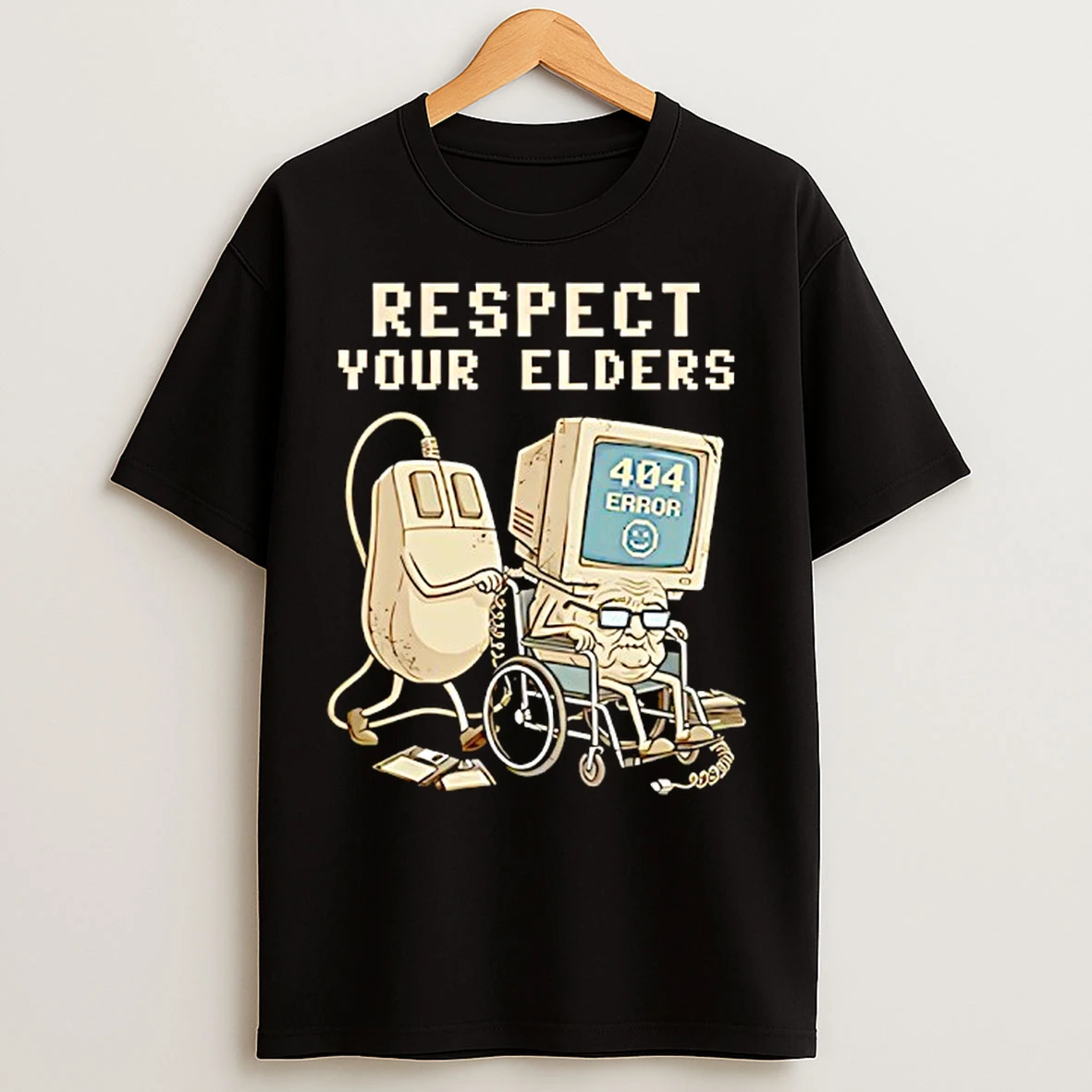 Classic Tech 404 Error Hilarious Respect Your Elders T Shirts