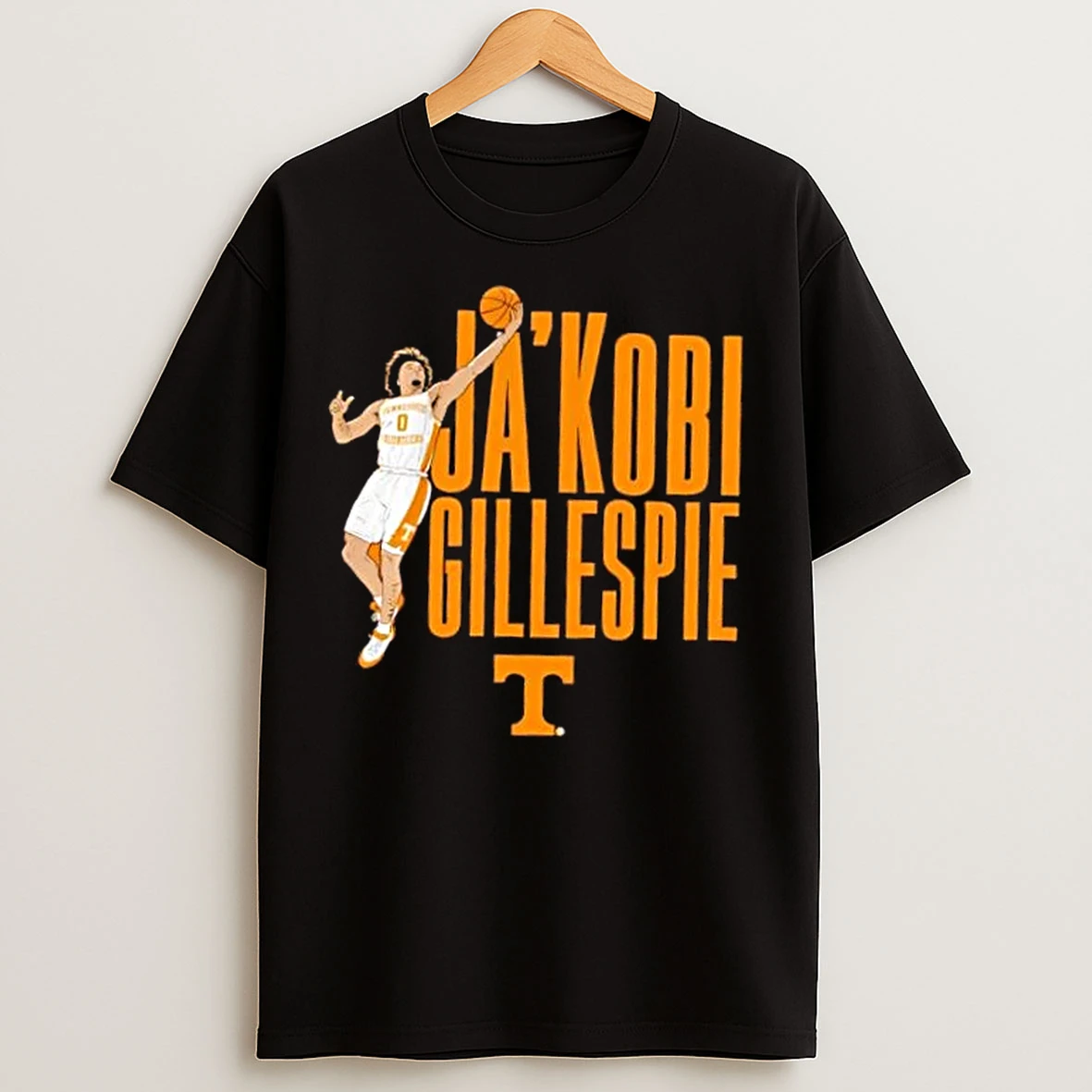 Classic Tennessee Basketball Jakobi Gillespie Name Pose T Shirts