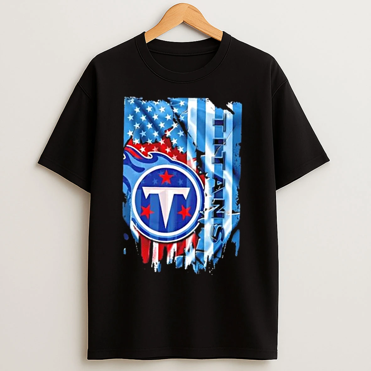 Classic Tennessee Titans Football X American Flag T Shirts