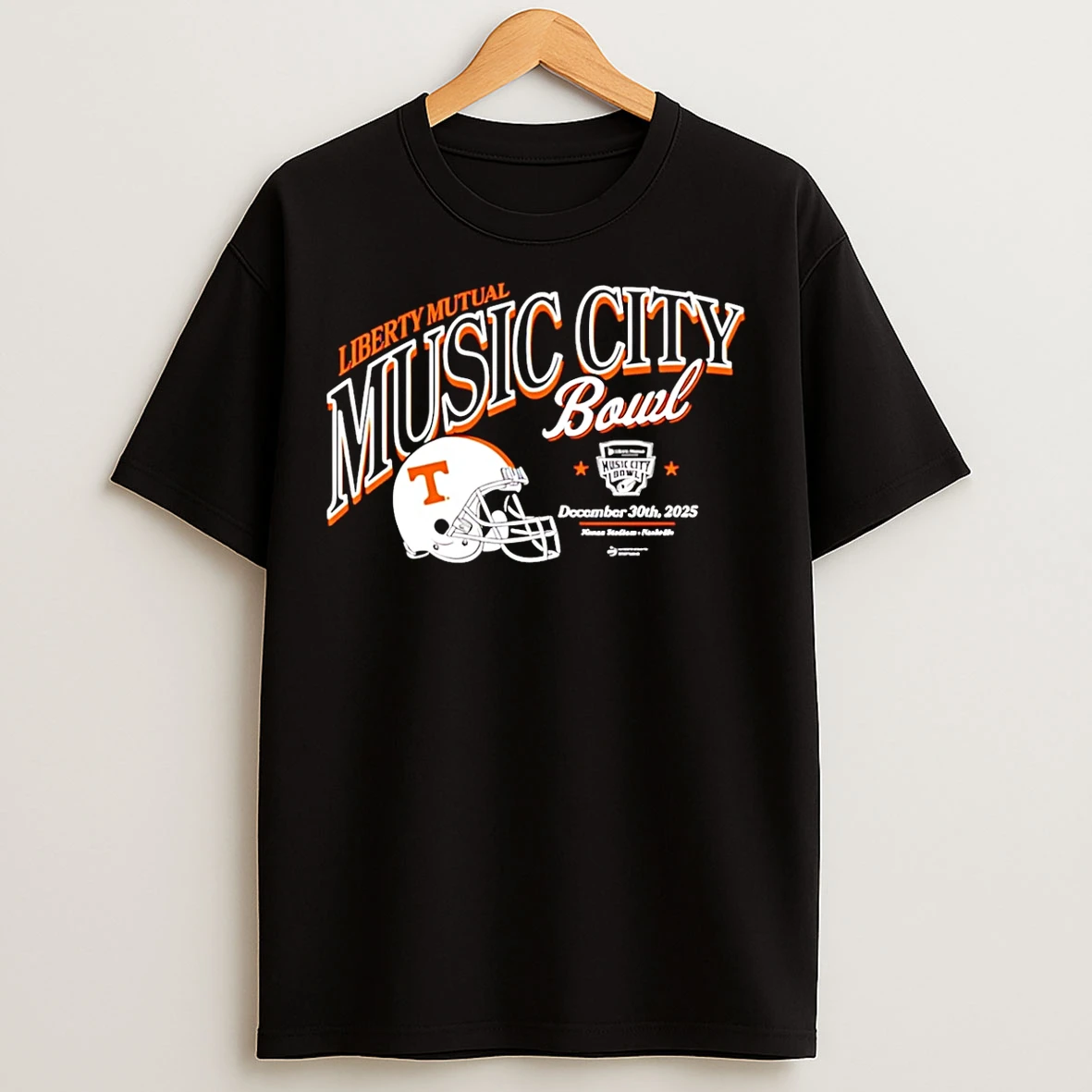 Classic Tennessee Volunteers 2025 Liberty Mutual Music City Bowl T Shirts