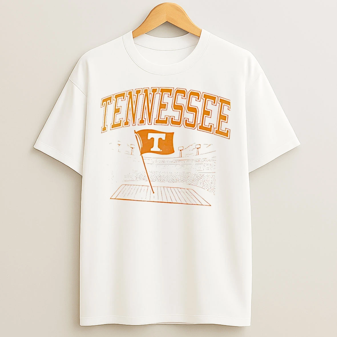 Classic Tennessee Volunteers Flag Plant Stadium 2025 Christmas T Shirts
