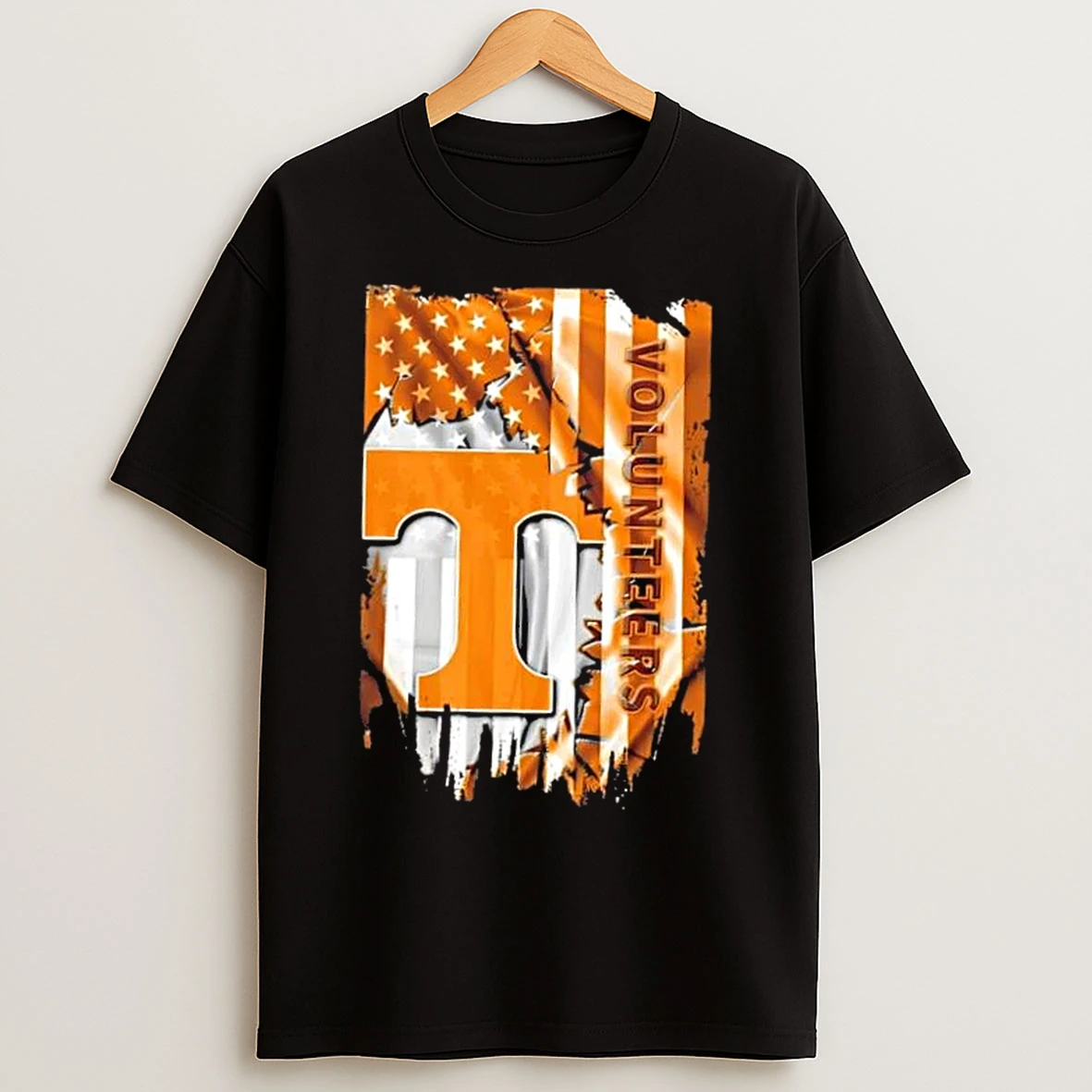 Classic Tennessee Volunteers Football X American Flag T Shirts
