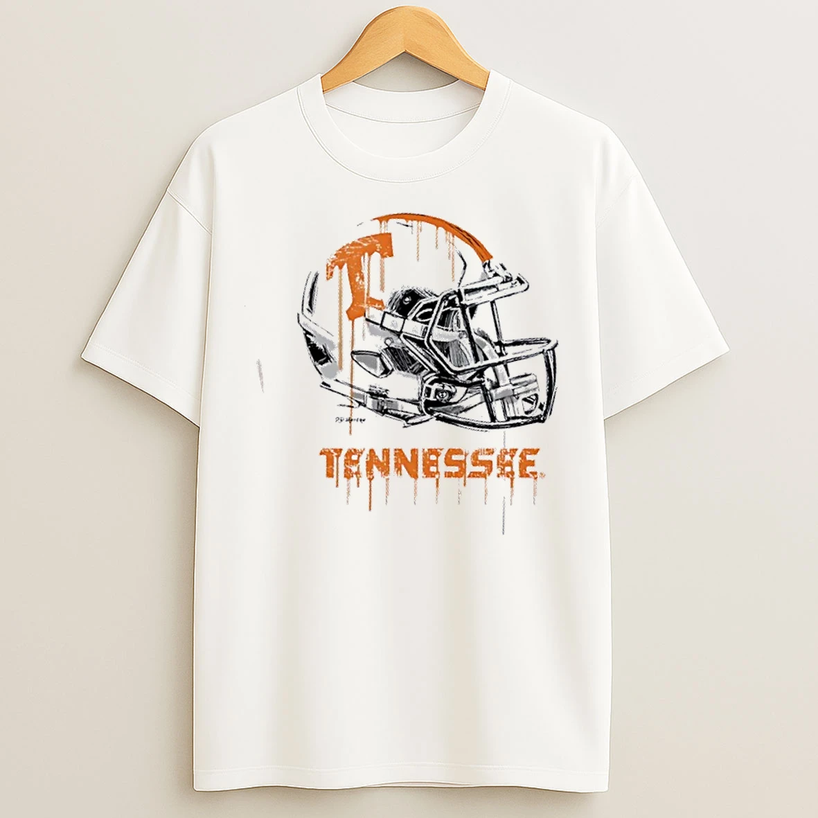 Classic Tennessee Volunteers Vive La Fete Dripping Football Helmet T Shirts