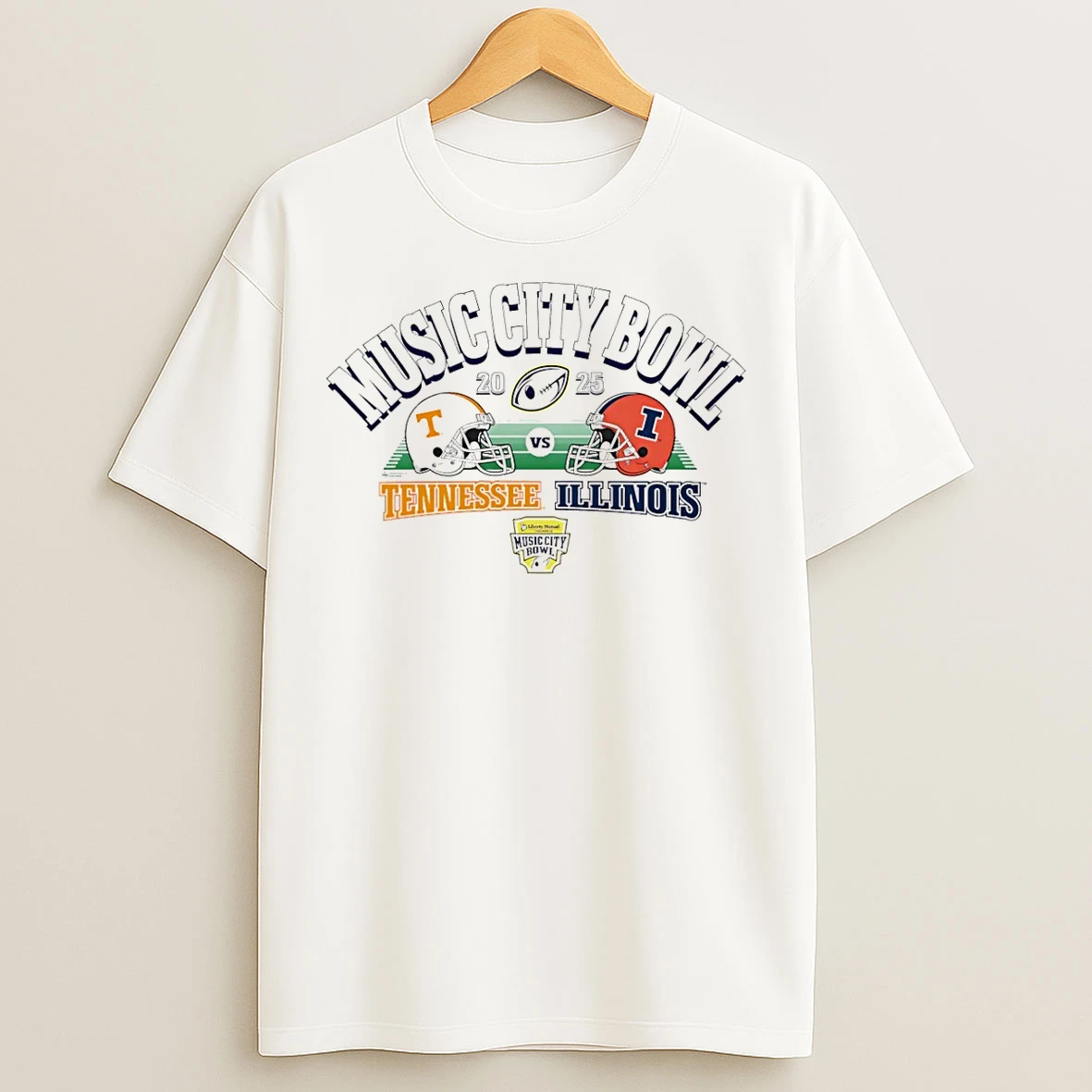 Classic Tennessee Volunteers Vs Illinois Fighting Illini 2025 Liberty Mutual Music City Bowl T Shirts
