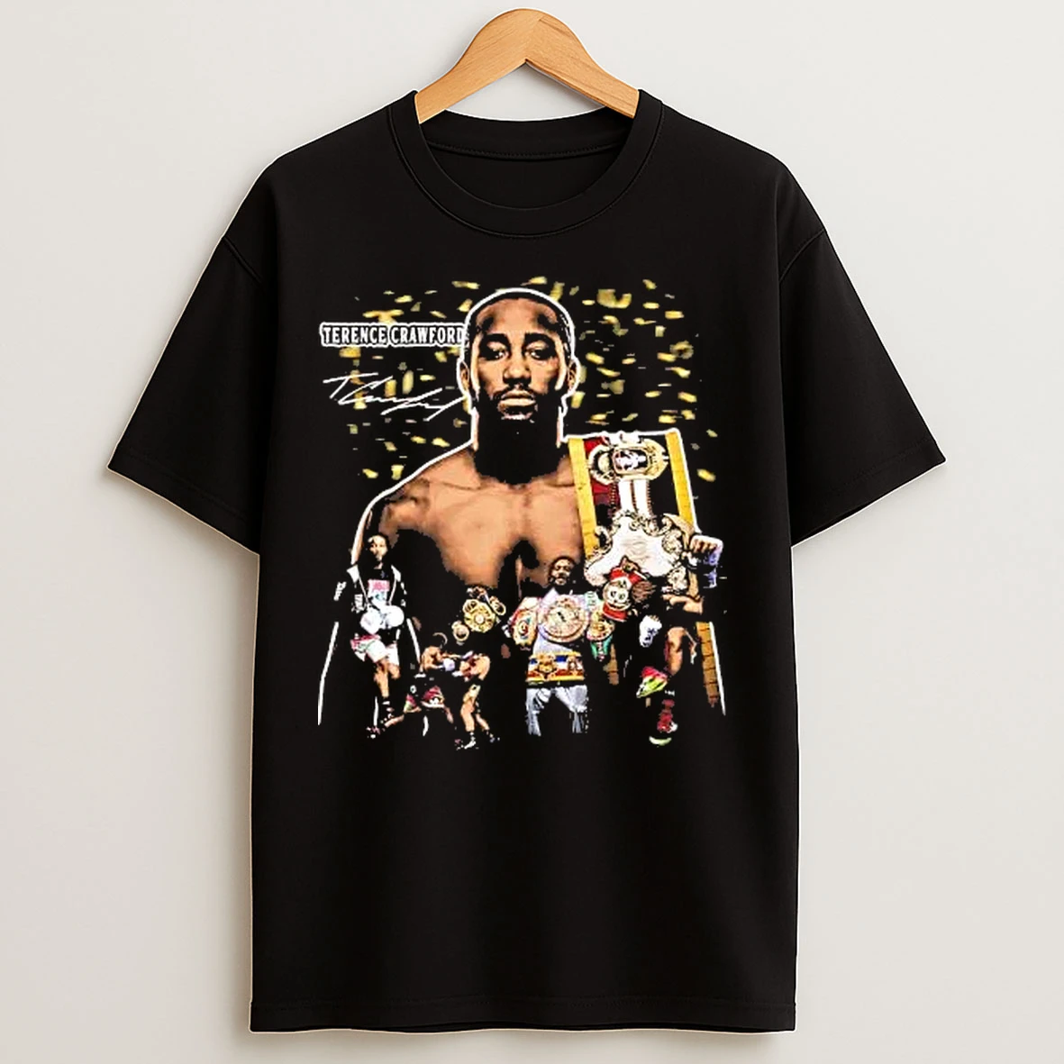 Classic Terence Crawford Flexing Belt Signature T Shirts